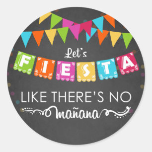 Sticker mexicain Fiesta Anniversaire fête Mañana
