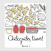 Sticker Mexican food : Chilaquiles Rouges (fried (Feuille)