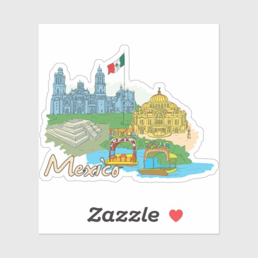 Sticker Mexico (Feuille)