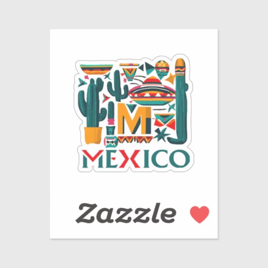 STICKER MEXIQUE (Feuille)