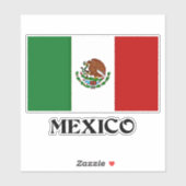 Sticker Mexique, drapeau du Mexique, (Feuille)