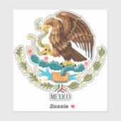 Sticker Mexique National Armoiries Patriotique (Feuille)