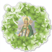 Sticker Mgr St. Patrick Shamrock Religieux (Devant)