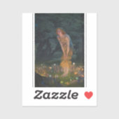 Sticker Mi-été Eve Edward Robert Hughes fées imaginaire (Feuille)