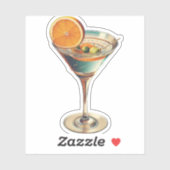 Sticker Mi siècle de l'ère atomique de l'espace Martini fu (Feuille)