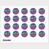 Sticker mi-teint cool Party Rock violet et rose (Feuille)