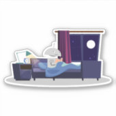 Sticker Mia au moment du coucher (Devant)