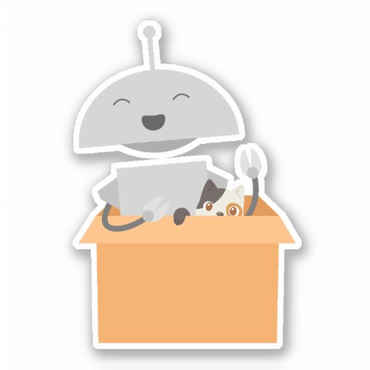 Sticker Mia dans la boîte (Devant)