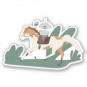 Sticker Mia équitation (Devant)