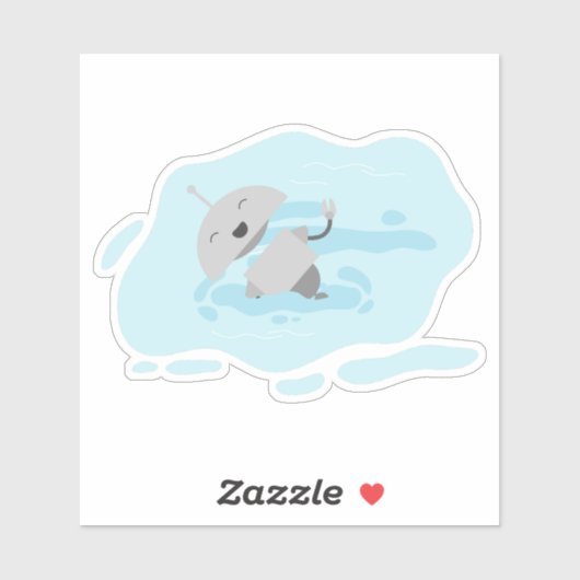 Sticker Mia natation (Feuille)