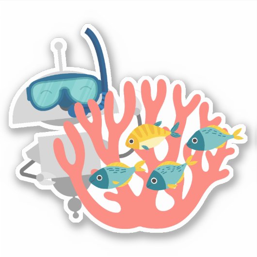 Sticker Mia plongeur (Devant)