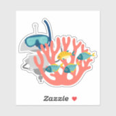 Sticker Mia plongeur (Feuille)