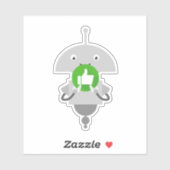 Sticker Mia pouce vers le haut (Feuille)