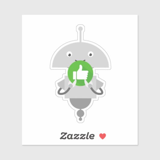 Sticker Mia pouce vers le haut (Feuille)