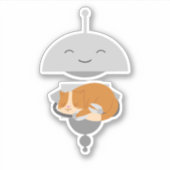 Sticker Mia tenir chat (Devant)