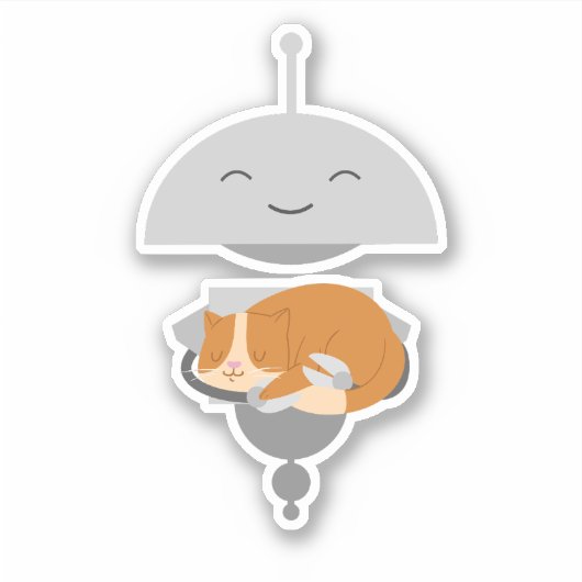 Sticker Mia tenir chat (Devant)