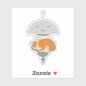 Sticker Mia tenir chat (Feuille)