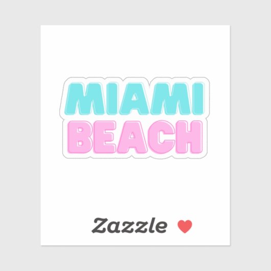 Sticker Miami Beach (Feuille)