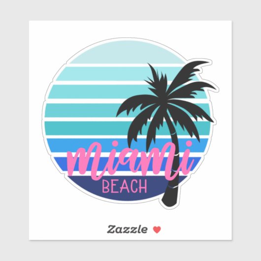 Sticker Miami Beach (Feuille)