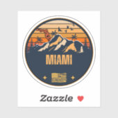 Sticker Miami, Floride (Feuille)