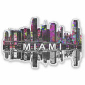 Sticker Miami, Floride en graffiti (Devant)