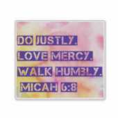 Sticker Micah 6:8 (Devant)