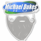 Sticker Michael Dukes Show - Beard Logo (Devant)