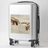 Sticker Michaelangelo mains création adam dieu (Sur valise)