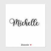 Sticker Michelle Nom - Calligraphie manuscrite (Feuille)