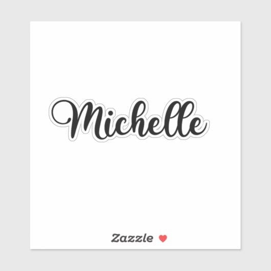 Sticker Michelle Nom - Calligraphie manuscrite (Feuille)