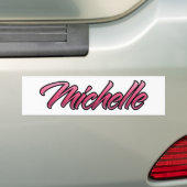 Sticker Michelle rose pâle (En voiture)