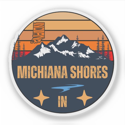Sticker Michiana Shores, Indiana (Devant)