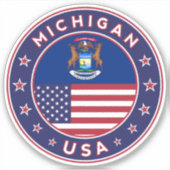 Sticker Michigan (Devant)