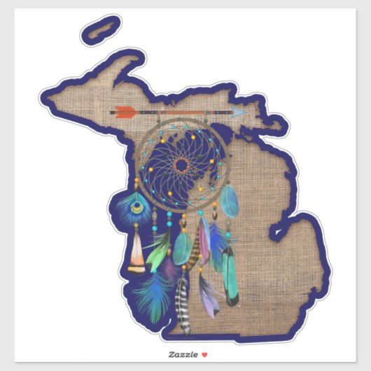 Sticker Michigan Dream Catcher Beautiful (Feuille)