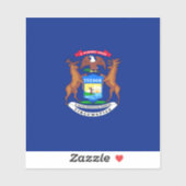Sticker Michigan State Flag Design (Feuille)
