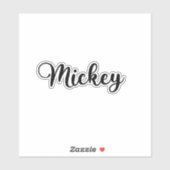 Sticker Mickey Name - Calligraphie manuscrite (Feuille)