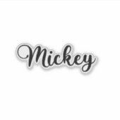 Sticker Mickey Name - Calligraphie manuscrite (Devant)