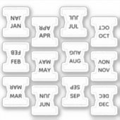 Sticker Micro Months Index Tab Bujo Divider Labels Planner (Devant)
