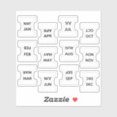 Sticker Micro Months Index Tab Bujo Divider Labels Planner (Feuille)
