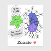 Sticker Microbes Virales (Feuille)