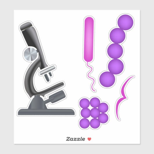 Sticker Microbiologie (Feuille)