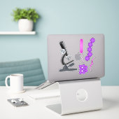 Sticker Microbiologie (Ordinateur portable sur le bureau)