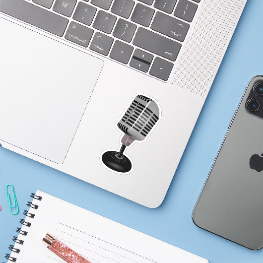 Sticker Microphone (Ordinateur portable avec iPhone)