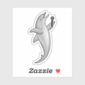 Sticker Microphone Dolphin Singer (Feuille)