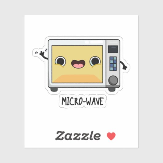 Sticker Microwave Funny Pun (Feuille)
