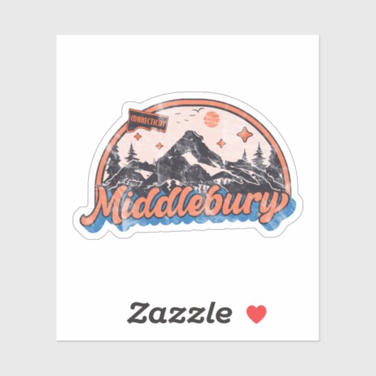 Sticker Middlebury, Connecticut (Feuille)