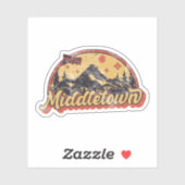 Sticker Middletown, Connecticut (Feuille)