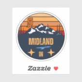 Sticker Midland, Indiana (Feuille)