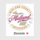 Sticker Midland, Michigan (Feuille)