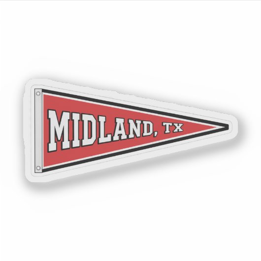 Sticker Midland pennant, Texas (Devant)